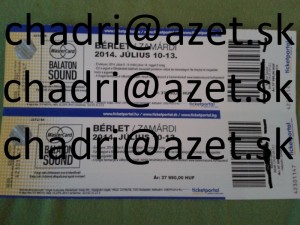 2xBalatonSoundFULL PASS+2xCamping ticket (+potvrdenka)